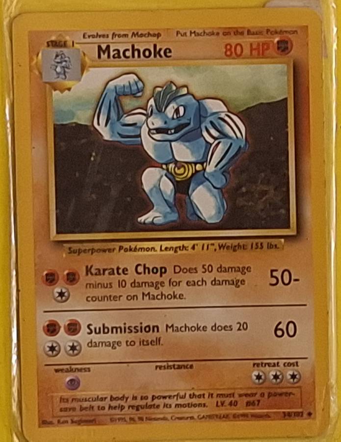 Pokemon Trading Cards Machoke 34/102