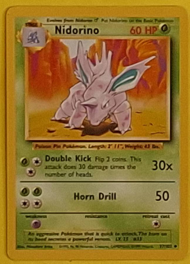 Pokemon Trading Cards Nidorino 37/102
