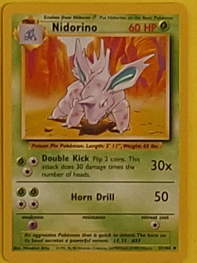 Pokemon Trading Cards Nidorino 37/102