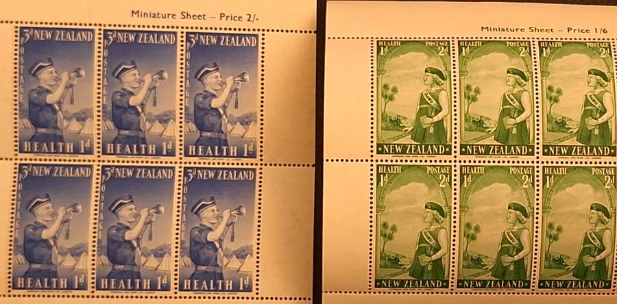 New Zealand 1958 Health Issue Set of  Unused Hinged Miniature Sheets