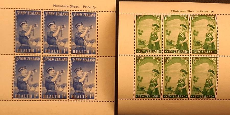 New Zealand 1958 Health Issue Set of  Unused Hinged Miniature Sheets