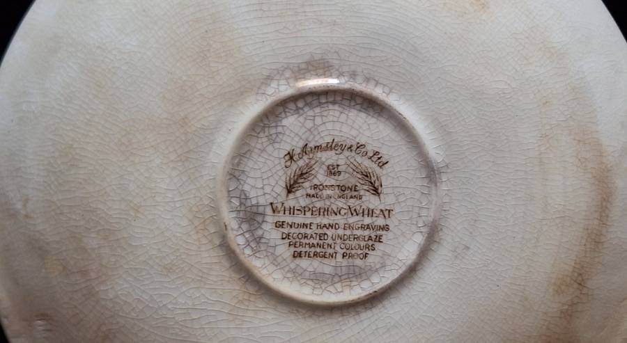 Vintage H Aynsley & Co Ltd Whispering Wheat Ironstone Saucer