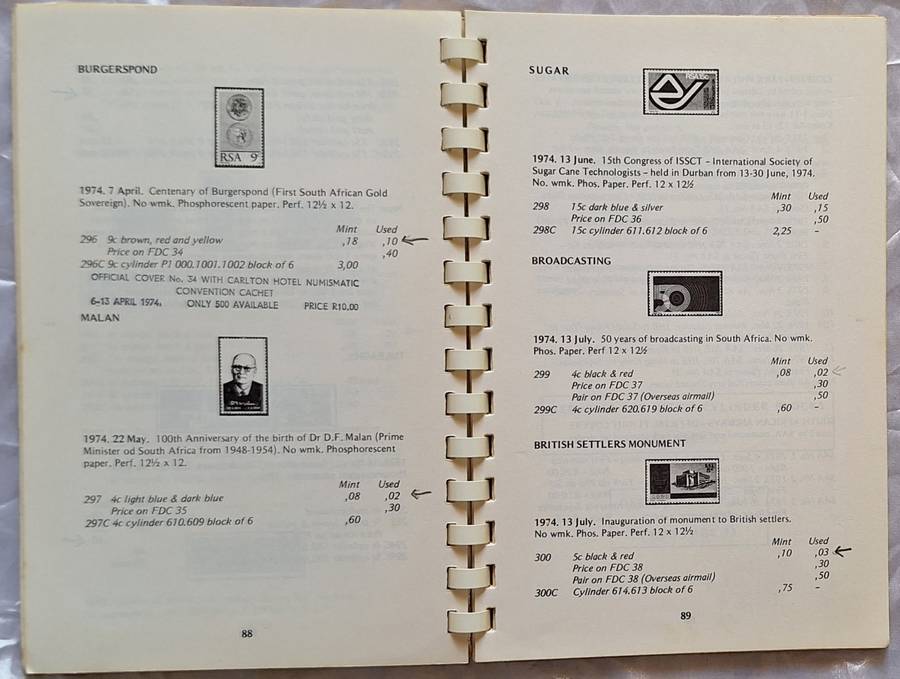 Stamps of South Africa & South West Africa Ed: B Joseph and J Von Varendorff 1974 Spiral bound