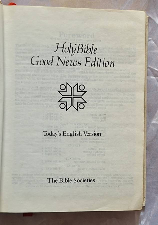 Holy Bible Good News Edition with White Cover