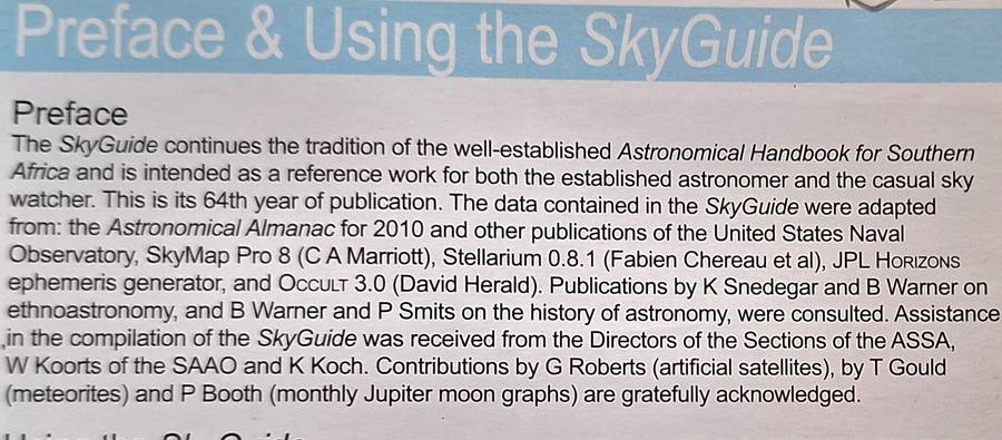 Sky Guide Africa South 2010 Paperback