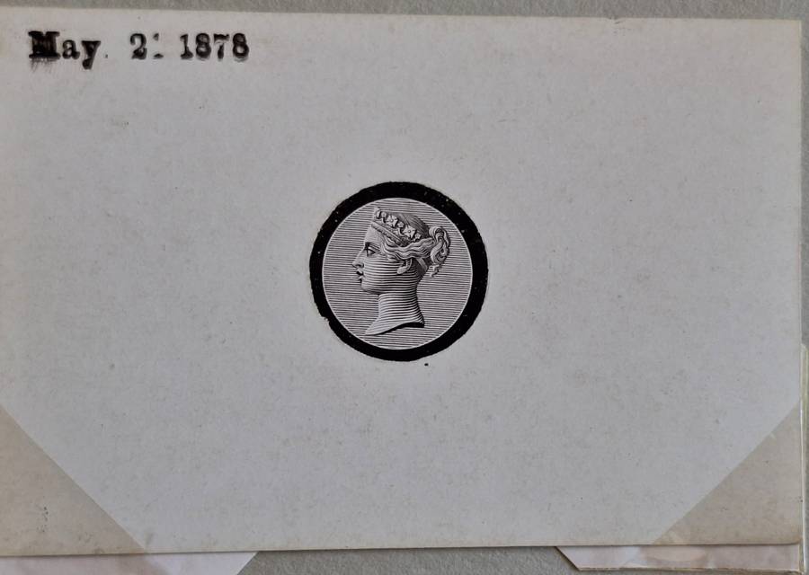 British Commmonwealth 1878 Die Proof for Q. V. Stanley Gibbons Ltd Centre Vignette Dated May 21 1878