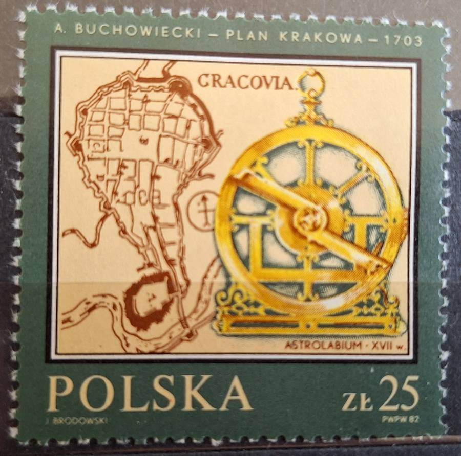 Poland 1982 Map of Krakow 1 Mint stamp