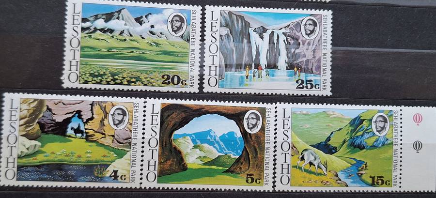 Lesotho 1975 Sehlabathebe National Park Set of 5 Mint stamps