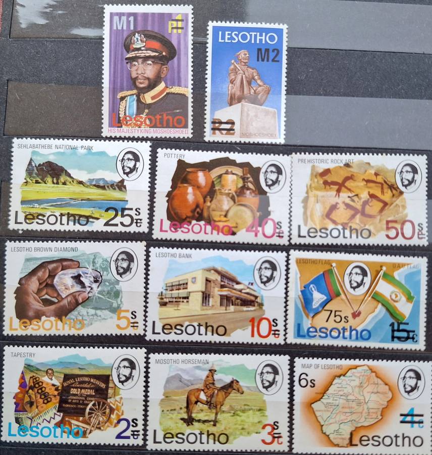 Lesotho 1980 Definitives  Set of 11 Mint Stamps With Overprints