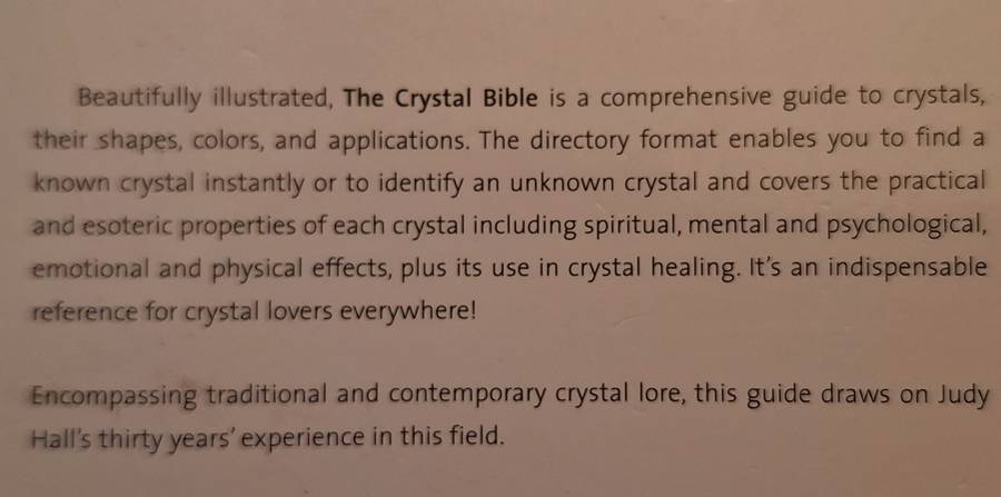 The Crystal Bible (A Definitive Guide to Crystals) by Judy Hall Paperback
