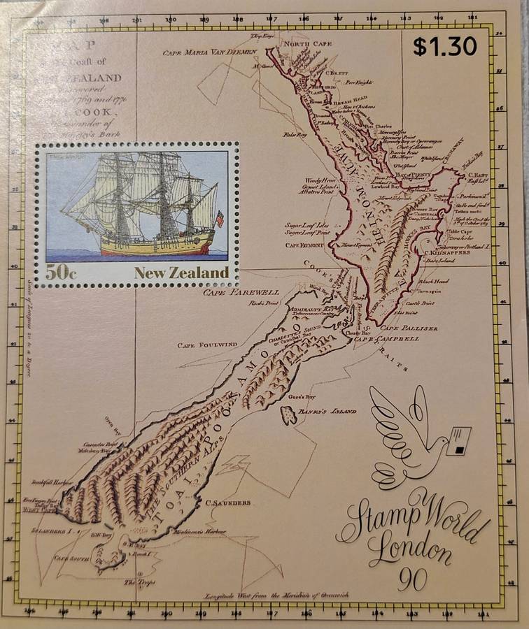 New Zealand 1990 Stamp World London Mint Miniature Sheet