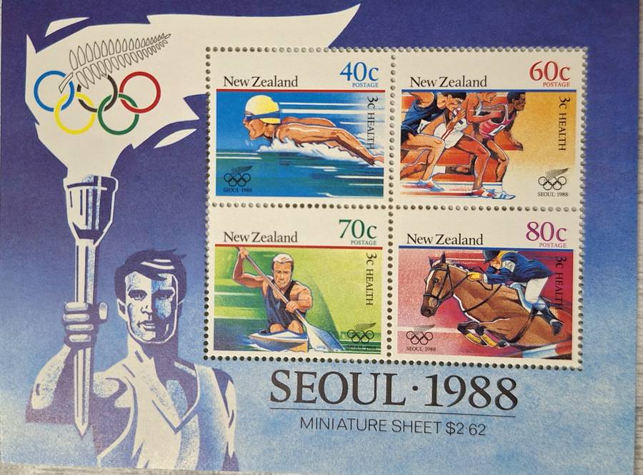 New Zealand 1988 Health Issue Seoul Mint Miniature Sheet