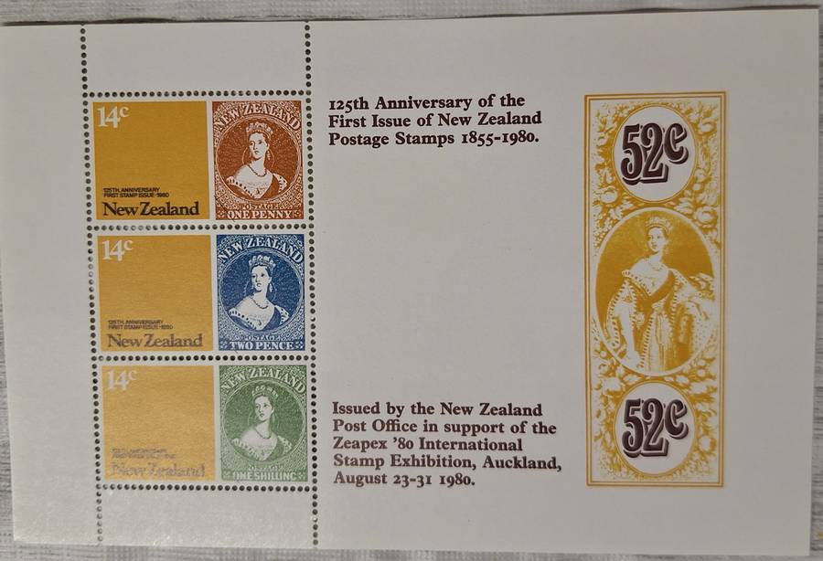 New Zealand 1980 "Zeapex" Mint Miniature Sheet