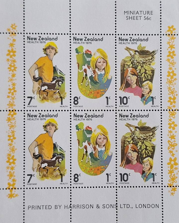 New Zealand 1976 Health Issue Mint Miniature Sheet
