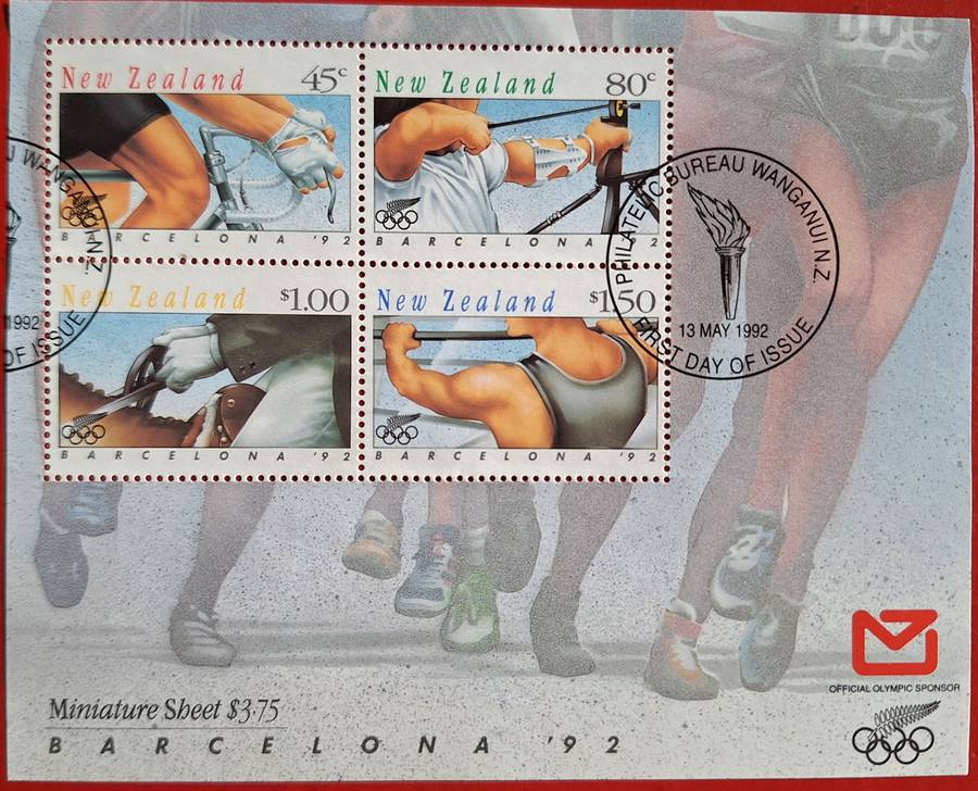 New Zealand 1992 Barcelona Olympics Cancelled Miniature Sheet