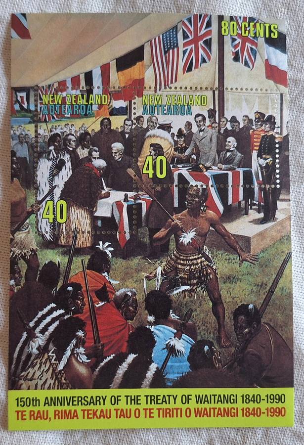 New Zealand 1990 150th Anniversary of signing the Treaty of Waitangi Mint Miniature Sheet