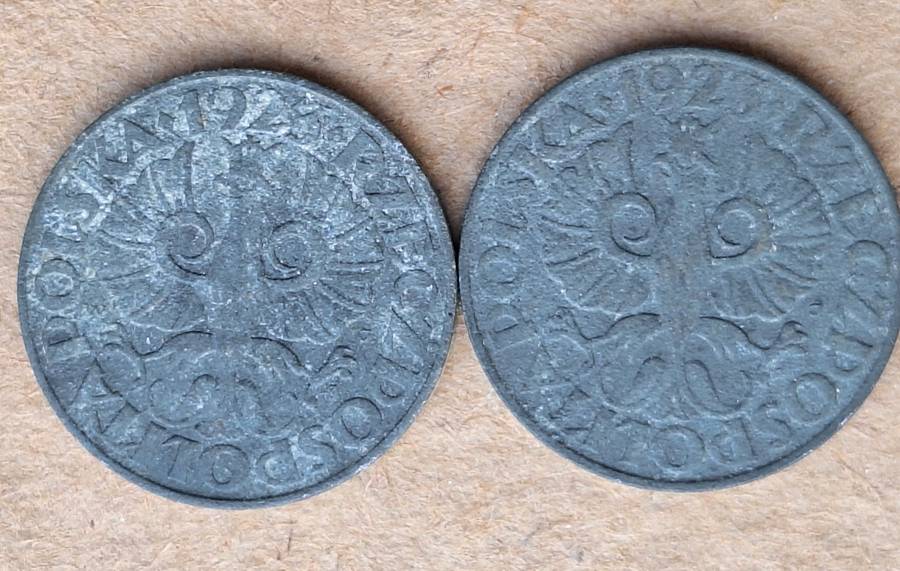 Poland 1923 20 Groszy WW2 German Occupation Zinc