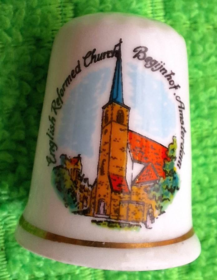 Thimble Fine Bone China English Reformed Church Begijnhof Amsterdam