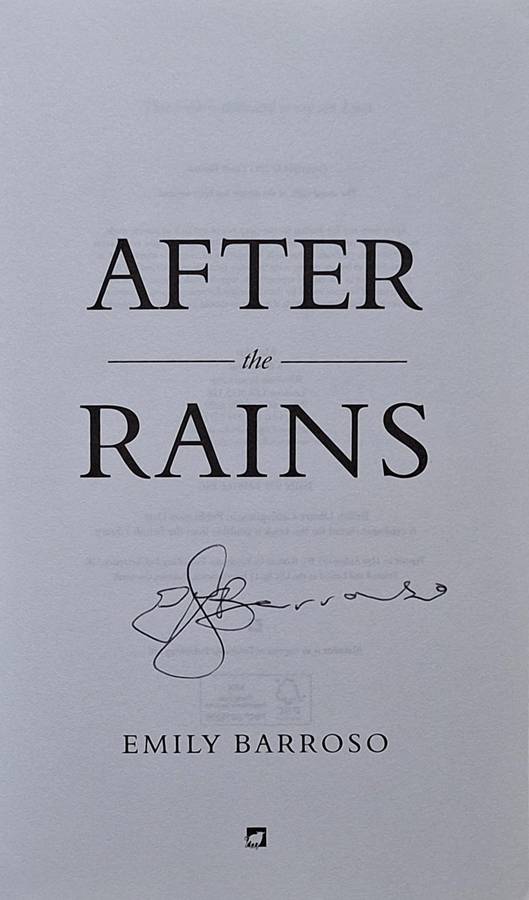After the Rains by Emily Barroso Paperback SIGNED