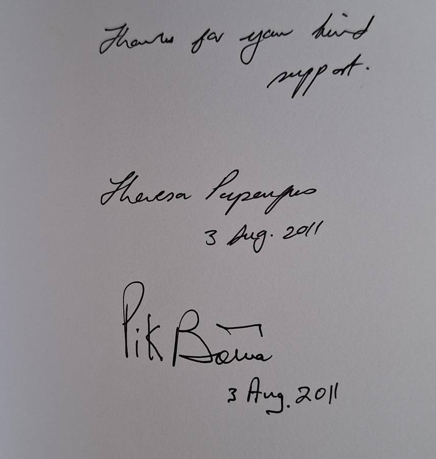 Pik Botha and his Times by Theresa Papenfus TWO SIGNATURES