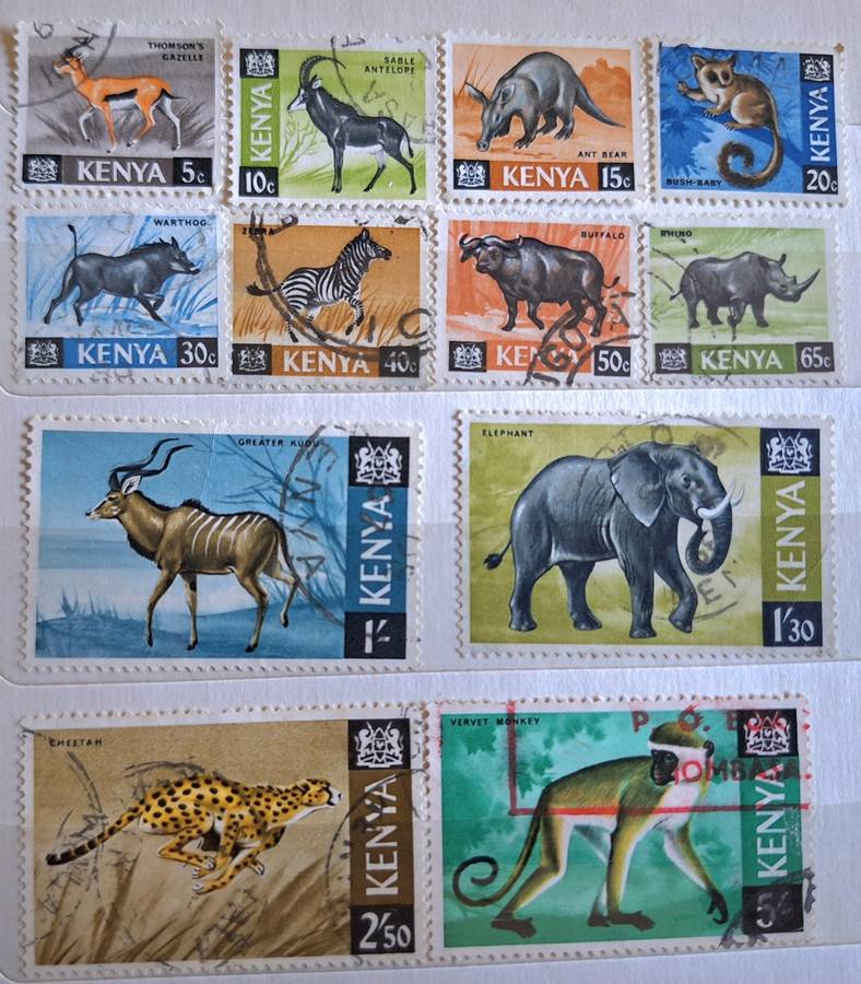 Kenya 1966 Animal Definitive 12 Used stamps
