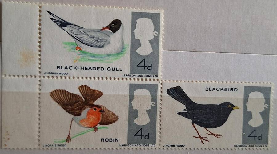 GB 1966 British Birds 3 Mint stamps
