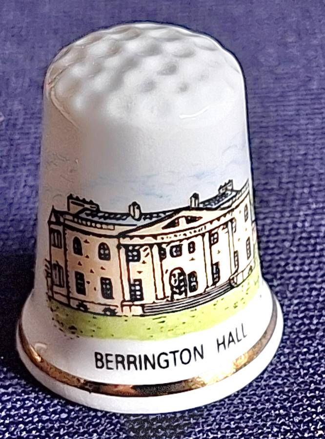 Thimble National Trust Bone China Made in England Berrington Hall