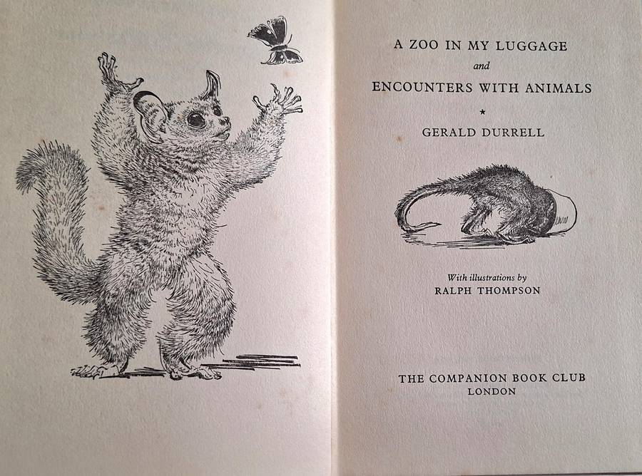 A Zoo in my Luggage and Encounters with Animals by Gerald Durrell Hardcover 1962