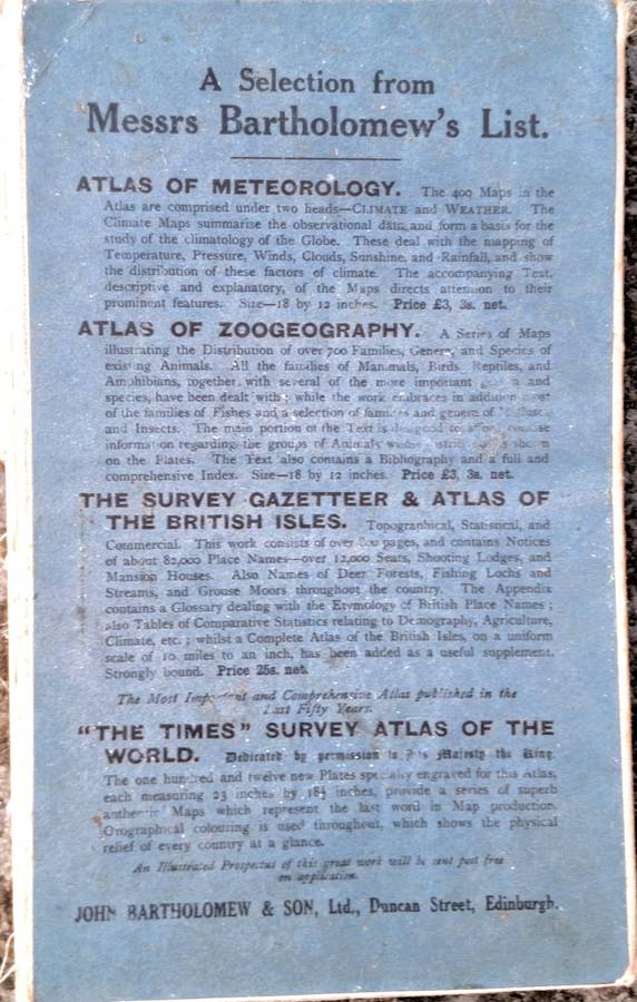 Bartholomew's General Map of Central and South Africa Mounted on Cloth Undated