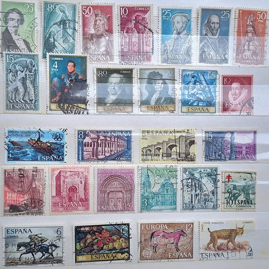 Spain Mixed Lot of 27 Used some hinged stamps