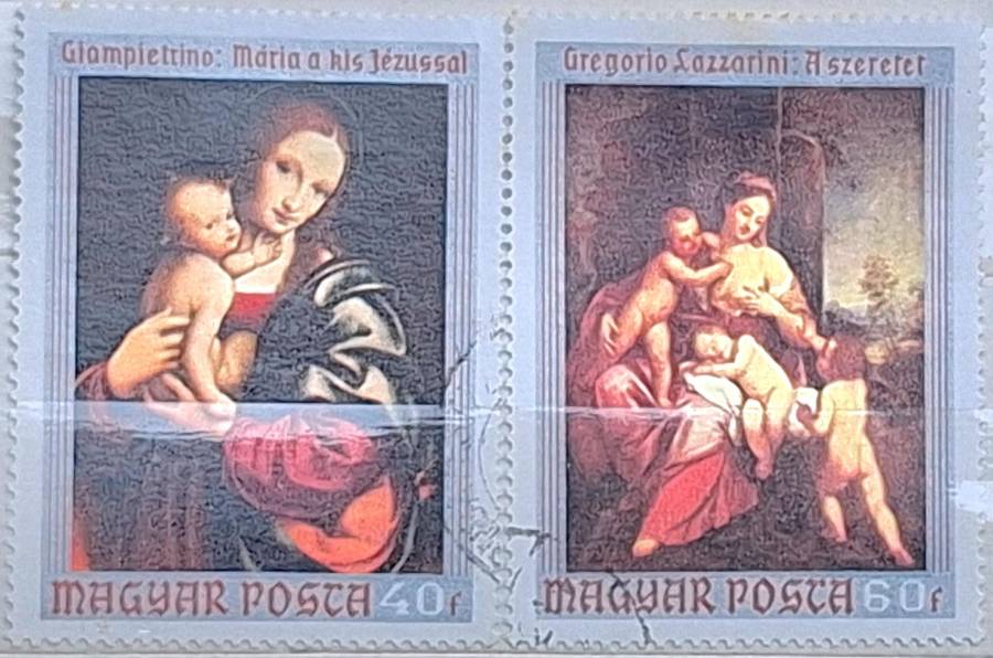 Hungary 1970 Paintings from Christian Museum 2 Cancelled Hinged stamps