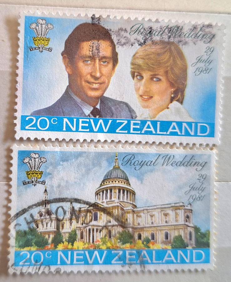 New Zealand 1981 Royal Wedding Set of 2 Used stamps