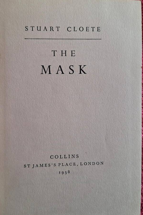 The Mask by Stuart Cloete Hardcover 1958