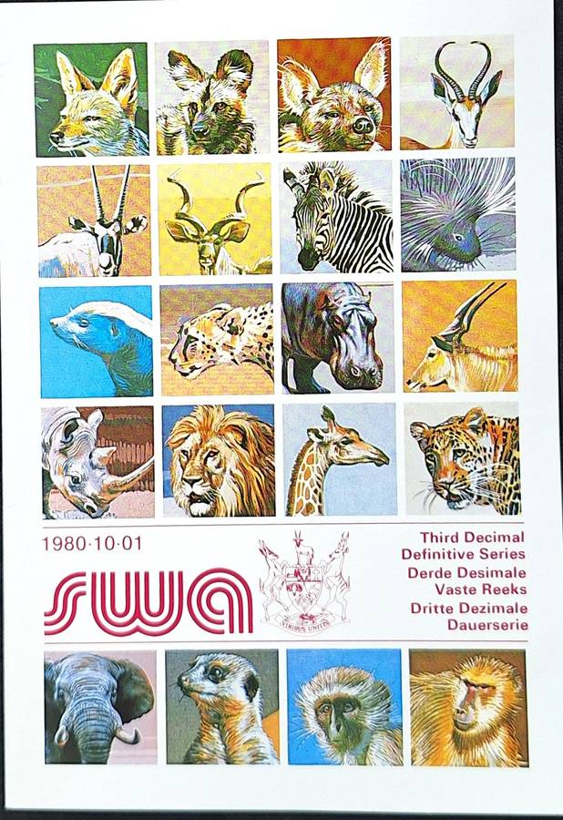 South West Africa 1980 3rd Decimal Definitive Series Animals FDC 30 in Envelope