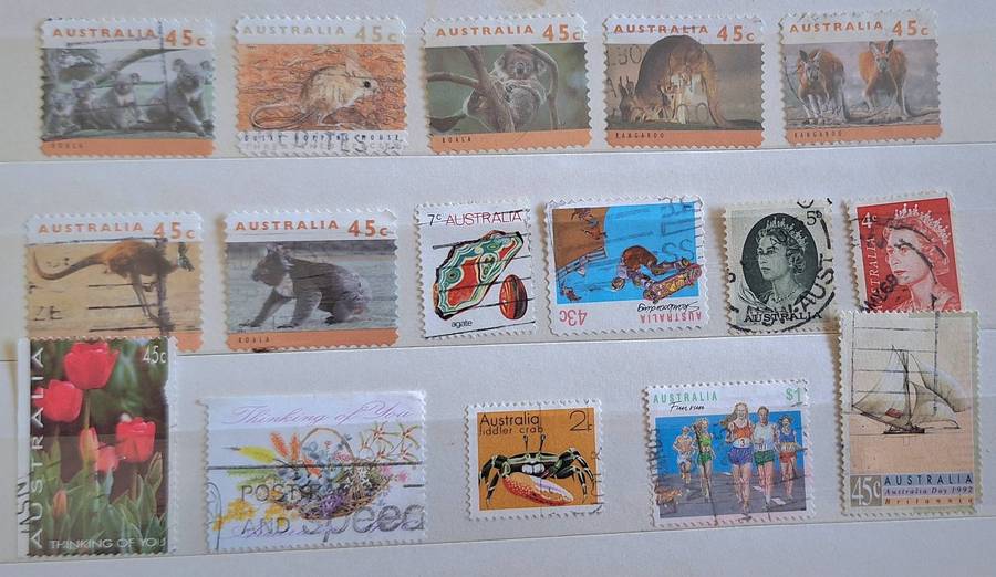 Australia Mixed Lot of 16 Used stamps