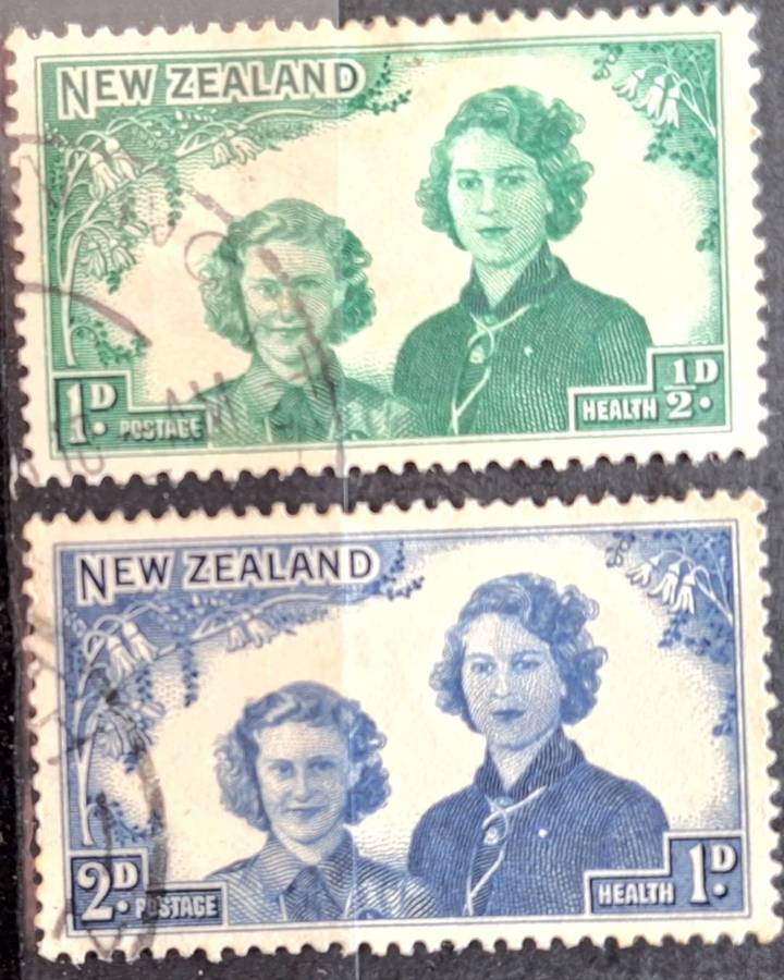 New Zealand 1944 Health Issue Set of 2 Used Hinged stamps