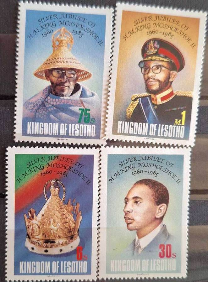Lesotho 1985 King Moshoeshoe Silver Jubilee Set of 4 Mint stamps