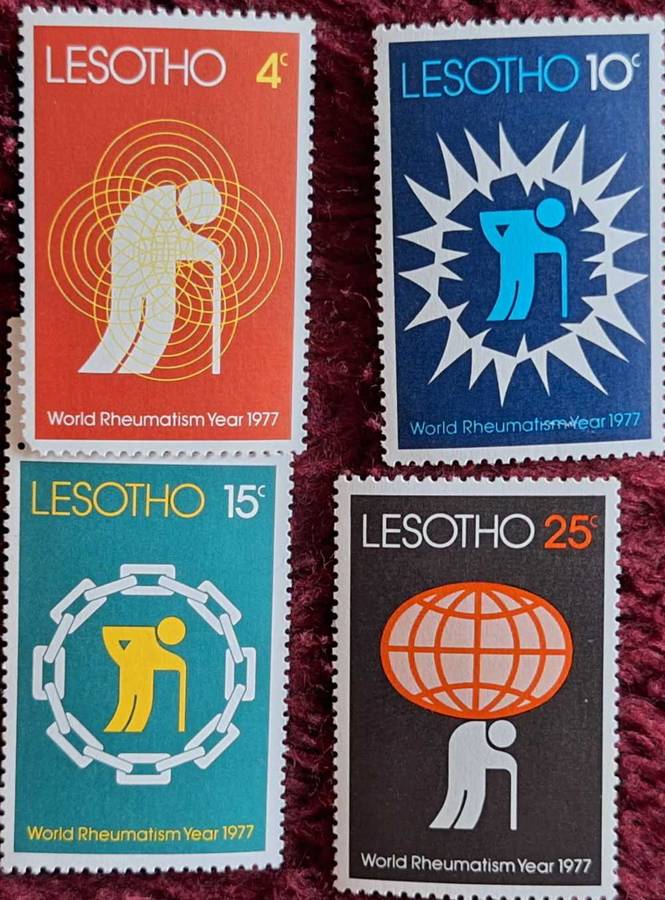 Lesotho 1977 World Rheumatism Year Set of 4 Mint stamps