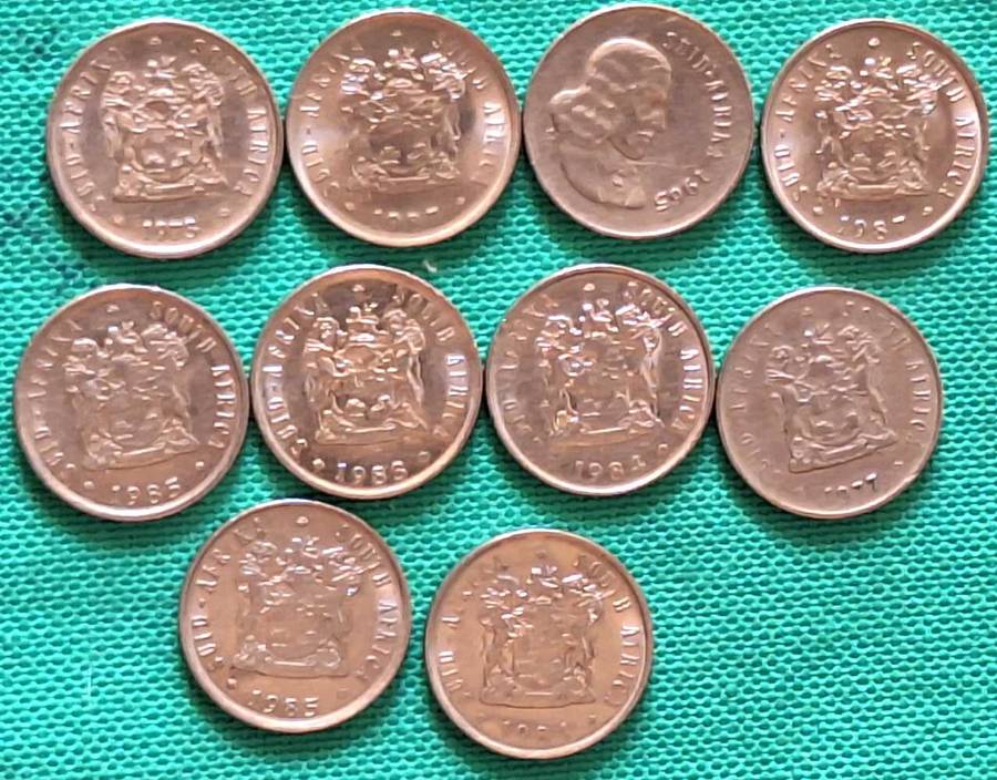 South Africa Decimal Coins 5 cents 1970-1990  Nickel