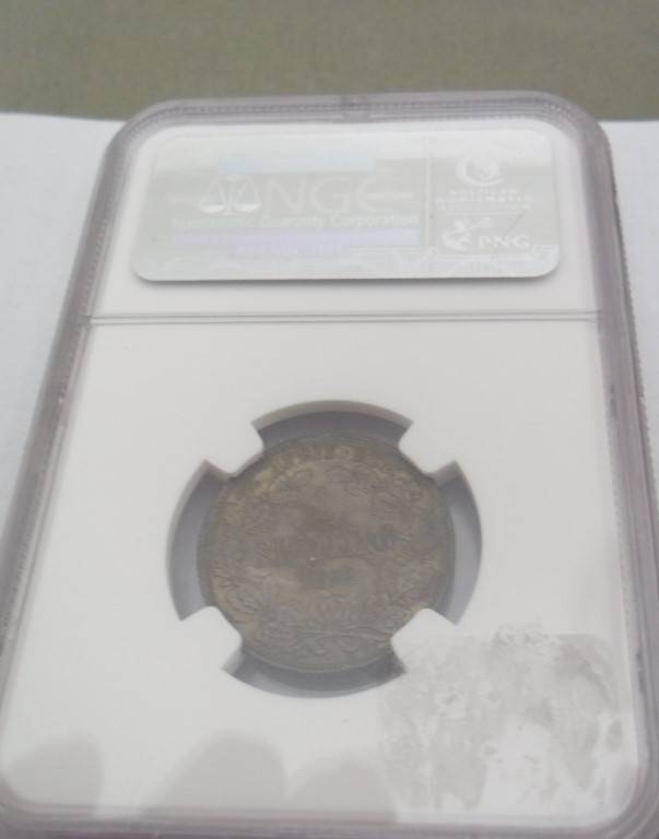 1892 1 SHILLING NGC GRADED XF DETAIL (POLISHED)