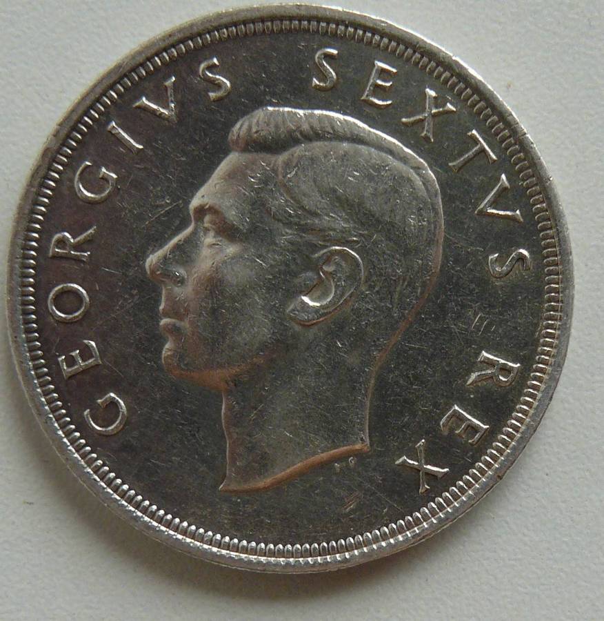 1949 5 SHILLING AS PER PHOTO .8 SILVER NOTE RIM NIC