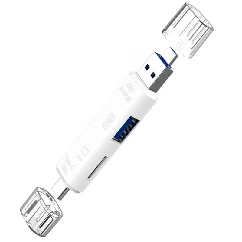 5-in-1 USB Type C/USB/Micro USB/TF/SD Memory Card Reader