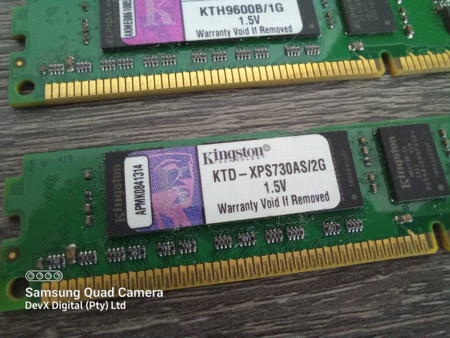 Verified Working - 3GB Total (1GB + 2GB) - Dual Pack Kingston DDR3 Desktop RAM - Combo Deal!