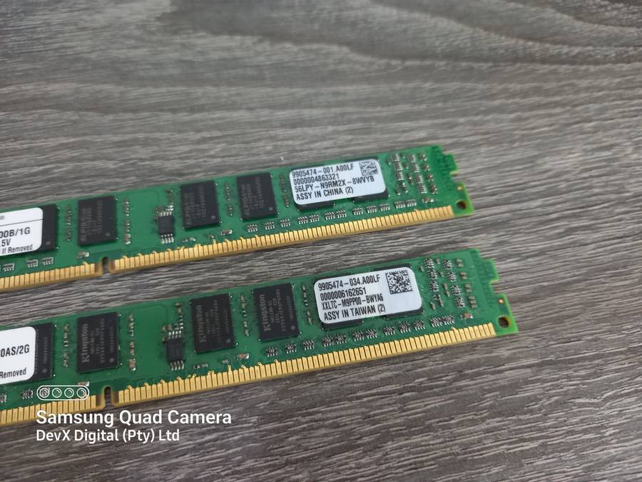 Verified Working - 3GB Total (1GB + 2GB) - Dual Pack Kingston DDR3 Desktop RAM - Combo Deal!