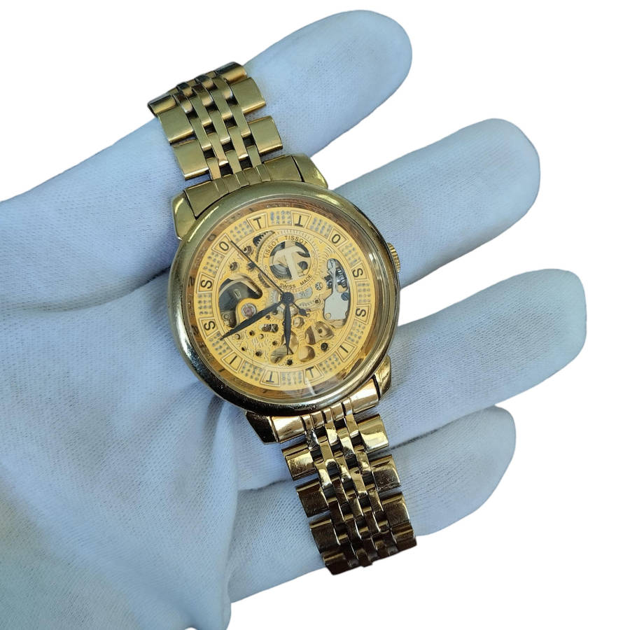 Tissot Skeleton Gold Plated #K001