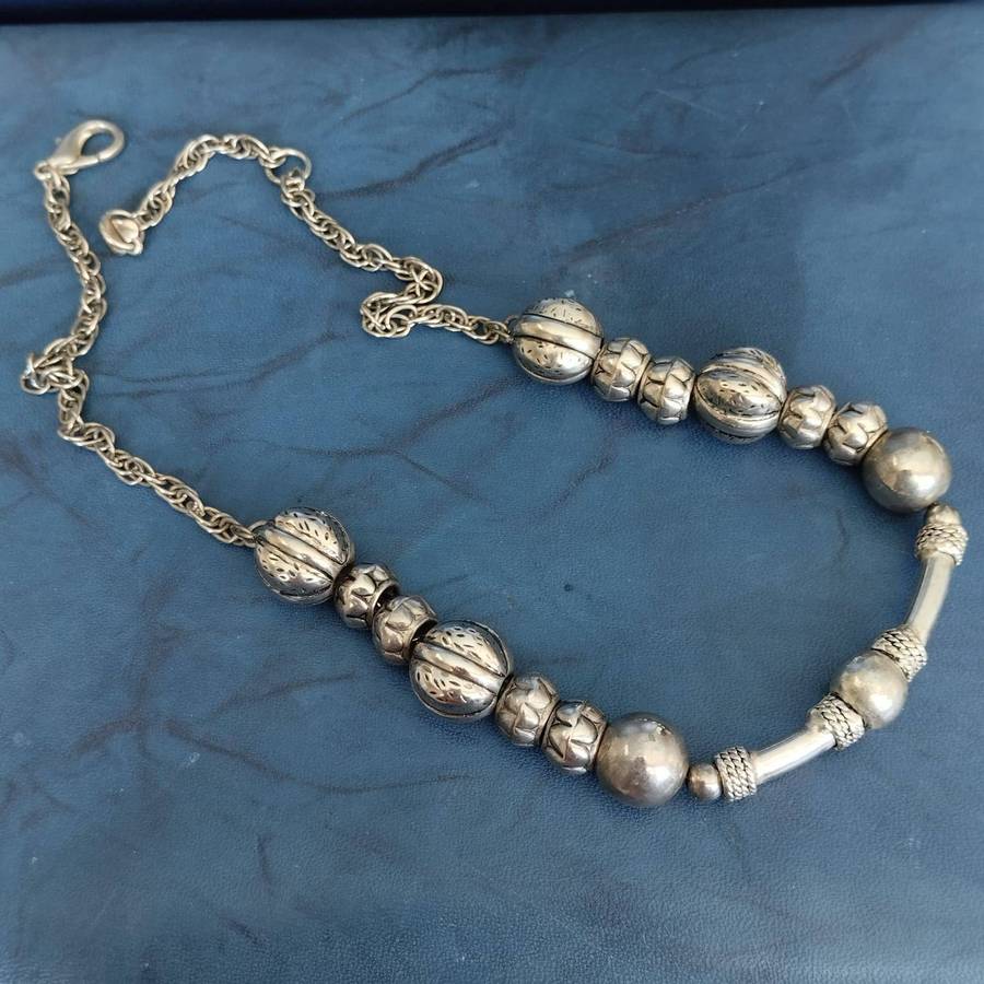 Stainless Steel Beaded Costume Jewellery Necklace #WK0016