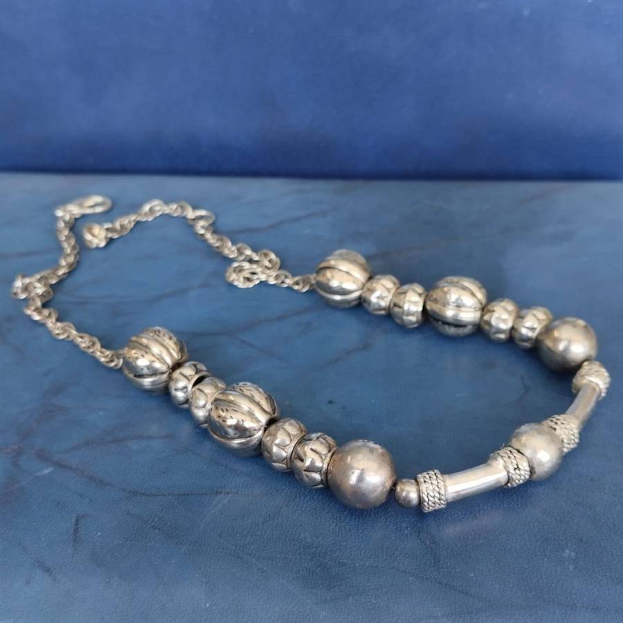 Stainless Steel Beaded Costume Jewellery Necklace #WK0016