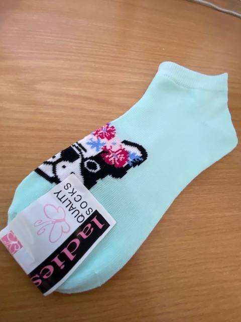 CUTE BOSTON TERRIER ANKLET LADIES SOCKS