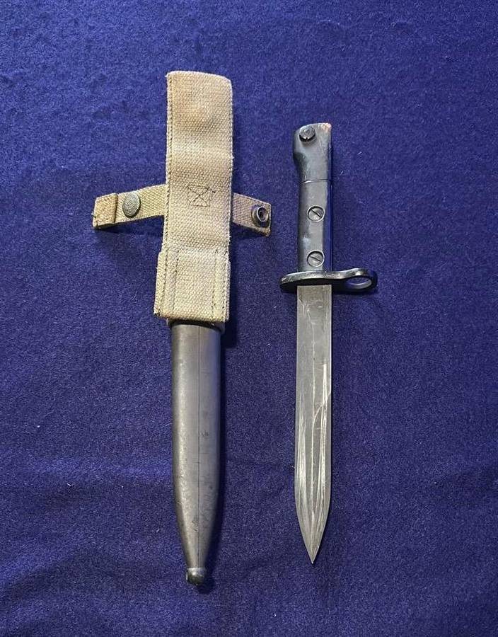 SADF UZZI Bayonet and Sheath, excellent condition