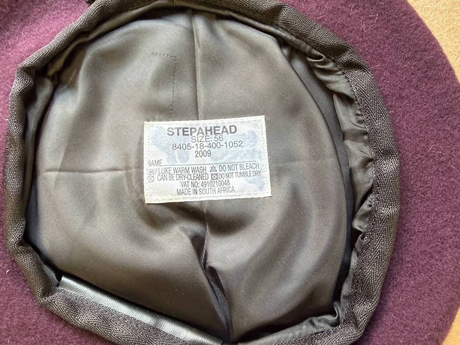 SA ARMY Special Forces Regiment (RECCE) Beret (No Badge - as new)